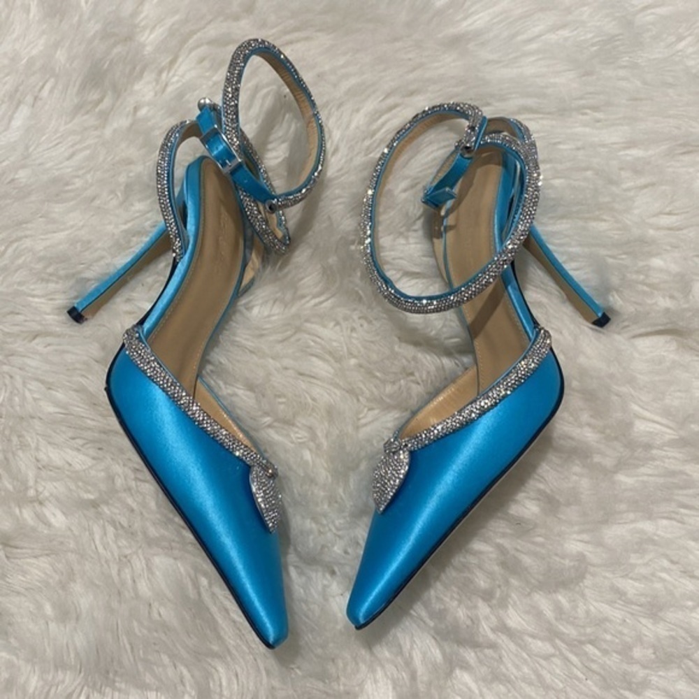 Mach & Mach Heart crystal embellished satin pumps size 36.5EU - Picture 15 of 15
